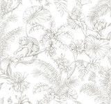 York Wallcoverings Tropical Sketch Toile Brown Wallpaper Toile Resource Library Covers about 60.8 square feet Unpasted 25.25-in repeat, drop match 27-in by 27-ft long roll - My Fabric Connection - York Wallcoverings Tropical Sketch Toile Brown Wallpaper Toile Resource Library Covers about 60.8 square feet Unpasted 25.25-in repeat, drop match 27-in by 27-ft long roll - My Fabric Connection -
