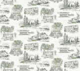 York Wallcoverings Modern Vista Toile Evergreen Wallpaper Toile Resource Library Covers about 60.8 square feet Prepasted 12-in repeat, straight match 27-in by 27-ft long roll - My Fabric Connection - York Wallcoverings Modern Vista Toile Evergreen Wallpaper Toile Resource Library Covers about 60.8 square feet Prepasted 12-in repeat, straight match 27-in by 27-ft long roll - My Fabric Connection -