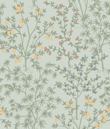 Erin & Ben Lemon Grove Vintage Duck Egg Peel & Stick Wallpaper Erin & Ben Co. Covers about 34.2 square feet Peel & Stick 24-in repeat, straight match 20.5-in by 20-ft long roll - My Fabric Connection -