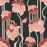 York Wallcoverings Shirley Coral Deco Floral Peel & Stick Wallpaper Mirth Studios Covers about 34.2 square feet Peel & Stick 20.5-in repeat, straight match 20.5-in by 20-ft long roll - My Fabric Connection - York Wallcoverings Shirley Coral Deco Floral Peel & Stick Wallpaper Mirth Studios Covers about 34.2 square feet Peel & Stick 20.5-in repeat, straight match 20.5-in by 20-ft long roll - My Fabric Connection -