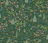 Rifle Paper Co. Woodland Emerald Peel & Stick Wallpaper P&S Rifle Paper 3 Covers about 45 square feet Peel & Stick 24-in repeat, drop match 27-in by 20-ft long roll - My Fabric Connection - Rifle Paper Co. Woodland Emerald Peel & Stick Wallpaper P&S Rifle Paper 3 Covers about 45 square feet Peel & Stick 24-in repeat, drop match 27-in by 20-ft long roll - My Fabric Connection -