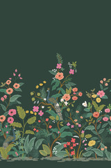 Rifle Paper Co. Peacock Emerald Wall Mural Rifle Paper Co 2 Covers 3 panels - measures 6.75-ft wide by 10.2-ft long when assembled Peel & Stick No repeat, random match 27-in by 10.2-ft long roll - My Fabric Connection - Rifle Paper Co. Peacock Emerald Wall Mural Rifle Paper Co 2 Covers 3 panels - measures 6.75-ft wide by 10.2-ft long when assembled Peel & Stick No repeat, random match 27-in by 10.2-ft long roll - My Fabric Connection -