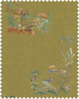 CHINOISERIE Velvet (FB00027) by Mind The Gap Designer Fabric | FB00027 | THE TRANSYLVANIAN MANOR | Blue, Brown, Green, Taupe | Fabric Carolina | https://www.fabriccarolina.com/