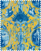 CALYPSO Fabric (FB00060) by Mind The Gap Designer Fabric | FB00060 | SUNDANCE VILLA | Blue, Indigo, Yellow | Fabric Carolina | https://www.fabriccarolina.com/