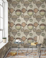 HOT AIR Wallpaper (WP20033) by Mind The Gap Designer Wallpaper | WP20033 | WALLPAPER DESIGNER COLLECTION | 3 rolls x 20.5 x 118.1 in | 0.52m / 20.5in | 3m / 118in | 4.65mp | 60cm / 23.6in | Blue, Green, Red, Taupe | Non-woven | Paste the wall | 3-rolls in a box | Fabric Carolina | https://www.fabriccarolina.com/