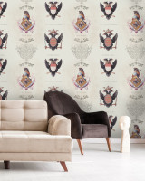 Mind the Gap Wallpaper Coat Of Arms Premium Wallpaper WALLPAPER DESIGNER COLLECTION Non-woven Made in Europe Paste the wall 3 rolls x 20.5 x 3.25 yards - My Fabric Connection -