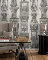 EGYPTIAN COLUMNS (WP20192) by Mind The Gap Designer Wallpaper | WP20192 | PREMIUM DESIGNER WALLPAPER COLLECTION | 3 rolls x 20.5 x 118.1 in | 0.52m / 20.5in | 3m / 118in | 4.65mp | 300cm / 118in | Grey, Taupe | Non-woven | Paste the wall | 3-rolls in a box | Fabric Carolina | https://www.fabriccarolina.com/
