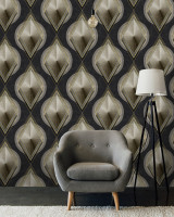 METROPOLIS (WP20228) by Mind The Gap Designer Wallpaper | WP20228 | PREMIUM DESIGNER WALLPAPER COLLECTION | 3 rolls x 20.5 x 118.1 in | 0.52m / 20.5in | 3m / 118in | 4.65mp | 52cm / 20.5in | Black, Grey, Gold | Non-woven | Paste the wall | 3-rolls in a box | Fabric Carolina | https://www.fabriccarolina.com/