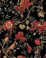 TRANSSILVANIAE FLORILEGIUM Dark Wallpaper (WP20557) by Mind The Gap Designer Wallpaper | WP20557 | TRANSYLVANIAN ROOTS | 3 rolls x 20.5 x 118.1 in | 0.52m / 20.5in | 3m / 118in | 4.65mp | 150cm / 59in | Black, Green, Red | Textured Matte | Paste the wall | 3-rolls in a box | Fabric Carolina | https://www.fabriccarolina.com/