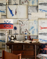 SEAMAN'S JOURNAL Wallpaper (WP20562) by Mind The Gap Designer Wallpaper | WP20562 | SUNDANCE VILLA | 3 rolls x 20.5 x 118.1 in | 0.52m / 20.5in | 3m / 118in | 4.65mp | 105cm / 41.3in | Black, Indigo, Red, Taupe | Textured Matte | Paste the wall | 3-rolls in a box | Fabric Carolina | https://www.fabriccarolina.com/