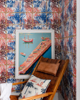 CORALLIA Wallpaper (WP20564) by Mind The Gap Designer Wallpaper | WP20564 | SUNDANCE VILLA | 3 rolls x 20.5 x 118.1 in | 0.52m / 20.5in | 3m / 118in | 4.65mp | 52cm / 20.5in | Indigo, Red, White, Yellow | Textured Matte | Paste the wall | 3-rolls in a box | Fabric Carolina | https://www.fabriccarolina.com/