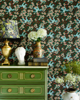 CHINOISE Wallpaper (WP20582) by Mind The Gap Designer Wallpaper | WP20582 | THE WALLPAPER COMPENDIUM 2 | 3 rolls x 20.5 x 118.1 in | 0.52m / 20.5in | 3m / 118in | 4.65mp | 52cm / 20.5in | Blue, Green, Red, Turquoise | Satin Matte | Paste the wall | 3-rolls in a box | Fabric Carolina | https://www.fabriccarolina.com/