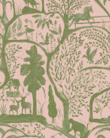 THE ENCHANTED WOODLAND Dawn Wallpaper (WP20812) by Mind The Gap Designer Wallpaper | WP20812 | MINNIE KEMP X MINDTHEGAP | 1 roll x 20.47 x 354.33 in | 0.52m / 20.5in | 9m / 354in | 4.68mp | 80cm / 31.4in | Green, Taupe | Non-woven | Paste the wall | 1-roll in a box | Fabric Carolina | https://www.fabriccarolina.com/
