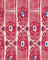 IKAT Raspberry Ripple Wallpaper (WP20819) by Mind The Gap Designer Wallpaper | WP20819 | MINNIE KEMP X MINDTHEGAP | 1 roll x 20.47 x 354.33 in | 0.52m / 20.5in | 9m / 354in | 4.68mp | 70cm / 27.6in | Blue, Pink, Taupe | Non-woven | Paste the wall | 1-roll in a box | Fabric Carolina | https://www.fabriccarolina.com/