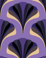 Mind the Gap Wallpaper Mezzelune Melanzane Wallpaper LA DOLCE VITA Textured Matte Made in Europe Paste the wall 1 roll x 20.47 x 9.8 yards - My Fabric Connection -