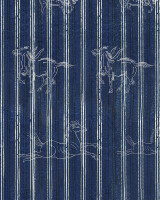 Mind the Gap Wallpaper A Fable Indigo Wallpaper TRANSYLVANIAN ROOTS Satin Matte Made in Europe Paste the wall 1 roll x 20.5 x 10.9 yards - My Fabric Connection -