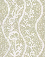 KORALION Seacrest Wallpaper (WP30046) by Mind The Gap Designer Wallpaper | WP30046 | SUNDANCE VILLA | 1 roll x 20.5 x 393.7 in | 0.52m / 20.5in | 10m / 393.7in | 5.20mp | 70cm / 27.6in | Taupe, White | Satin Matte | Paste the wall | 1-roll in a box | Fabric Carolina | https://www.fabriccarolina.com/