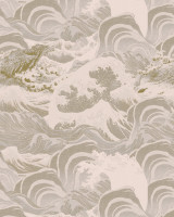 SEA WAVES Neutral Wallpaper (WP30061) by Mind The Gap Designer Wallpaper | WP30061 | SUNDANCE VILLA | 1 roll x 20.5 x 393.7 in | 0.52m / 20.5in | 10m / 393.7in | 5.20mp | 52cm / 20.5in | Grey, Taupe | Satin Matte | Paste the wall | 1-roll in a box | Fabric Carolina | https://www.fabriccarolina.com/