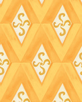 GIRANDOLA Limone Wallpaper (WP30197) by Mind The Gap Designer Wallpaper | WP30197 | LA DOLCE VITA | 1 roll x 20.5 x 393.7 in | 0.52m / 20.5in | 10m / 393.7in | 4.68mp | 50cm / 19.6in | Taupe, Yellow | Satin Matte | Paste the wall | 1-roll in a box | Fabric Carolina | https://www.fabriccarolina.com/