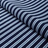 Schumacher Fabric Benson Stripe Pingl Navy 82180 Cut & Patterned Velvets 13.38" - My Fabric Connection -