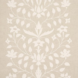 Schumacher Fabric Jaipur Mughal Flower Ivory On Natural 180682 Marie-Anne Oudejans 27.0" - My Fabric Connection -