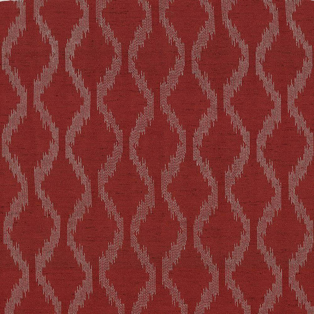 Kasmir Fabric Bonju Ikat Chili 5071 100% Polyester Embroidery Contents 100% Polyester CHINA Not Tested H: 3 7/8 inches, V:5 6/8 inches 57 - 58 - My Fabric Connection - Kasmir