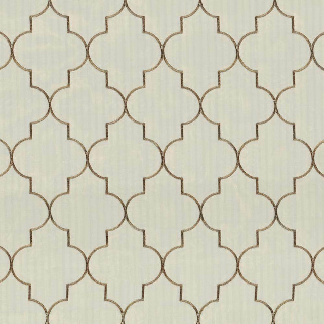 Kasmir Fabric Centurion Taupe 5077 100% Polyester Embroidery Contents 100% Polyester TURKEY Not Tested H: 6 4/8 inches, V:9 4/8 inches 58 - 59 - My Fabric Connection - Kasmir