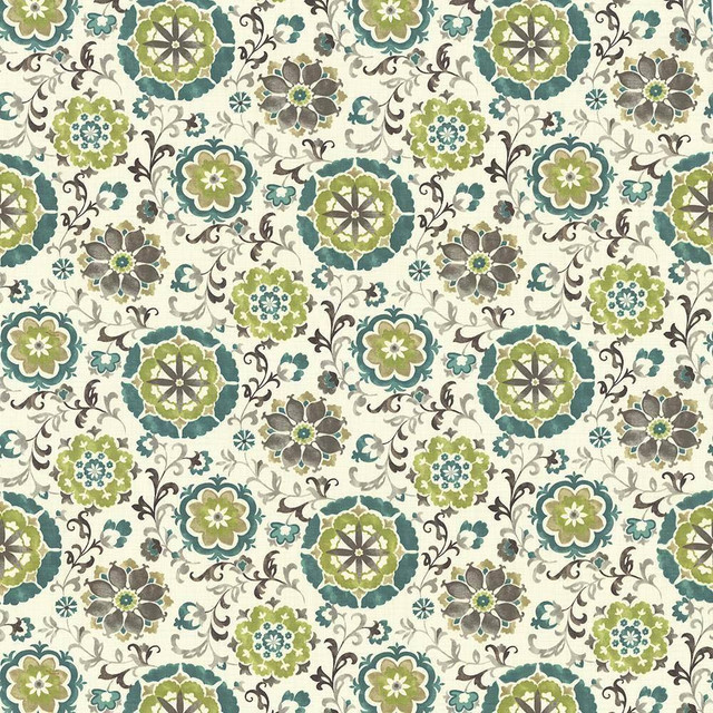 Kasmir Fabric Chappell Garden Oasis 1436 100% Cotton INDONESIA 15,000 Wyzenbeek Double Rubs H: 27 inches, V:27 inches 54 - 55 - My Fabric Connection - Kasmir