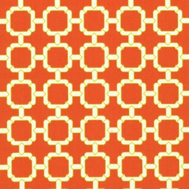 Kasmir Fabric Cozumel Fret Coral 5017 100% Cotton TURKMENISTAN 15,000 Wyzenbeek Double Rubs H: 1 7/8 inches, V:1 7/8 inches 54 - 55 - My Fabric Connection - Kasmir