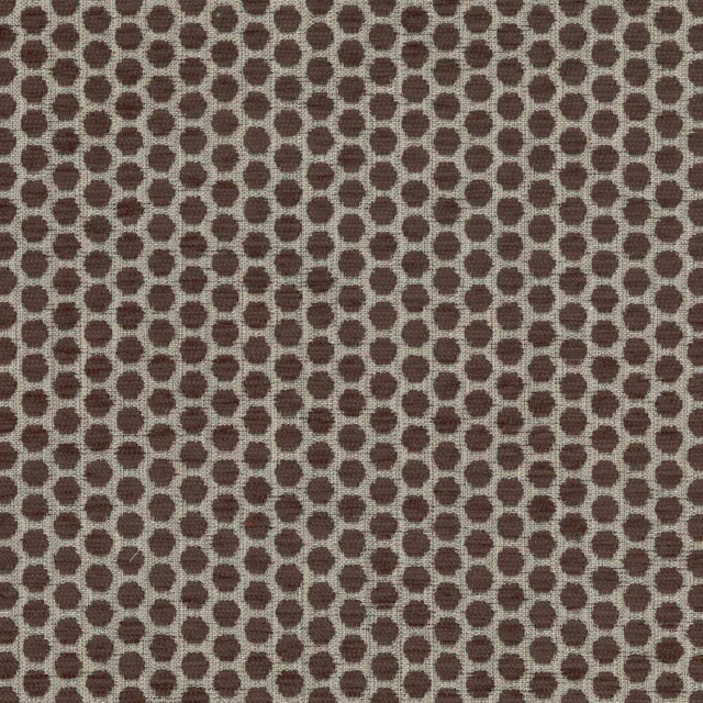 Kasmir Fabric Delightful Dots Coffee 1438 42% Acrylic 33% Polyester 25% Cotton TURKEY 31,000 Martindale Cycles H: 1 inches, V:5/8 inches 54 - My Fabric Connection - Kasmir
