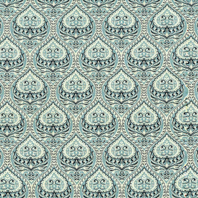 Kasmir Fabric Interlude Damask Fresh Air 5107 CHINA H: 8 inches, V:11 4/8 inches 57 - My Fabric Connection - Kasmir