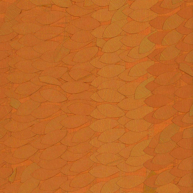 Kasmir Fabric Leaflet Orange 1443 CHINA Not Tested H: 1 4/8 inches, V:1 4/8 inches 59 - 60 - My Fabric Connection - Kasmir