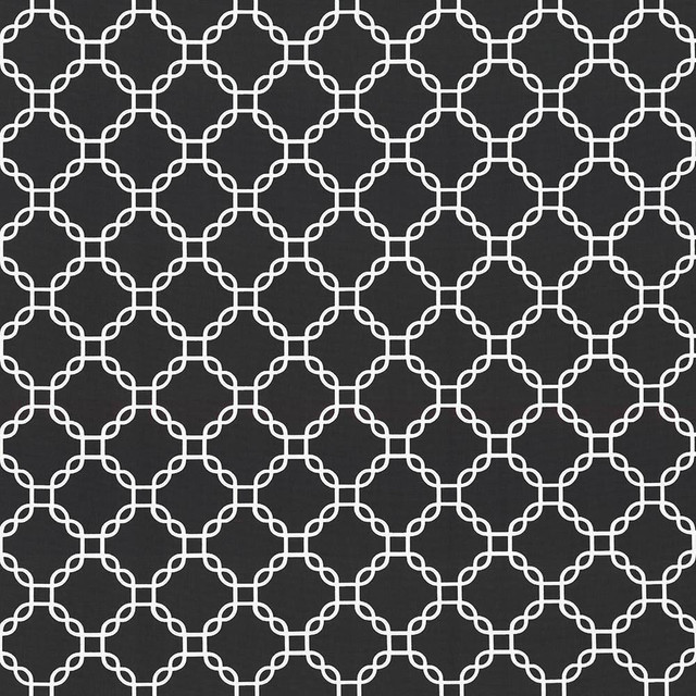 Kasmir Fabric Mahina Trellis Black 5105 USA H: 4 4/8 inches, V:4 4/8 inches 53 - 54 - My Fabric Connection - Kasmir