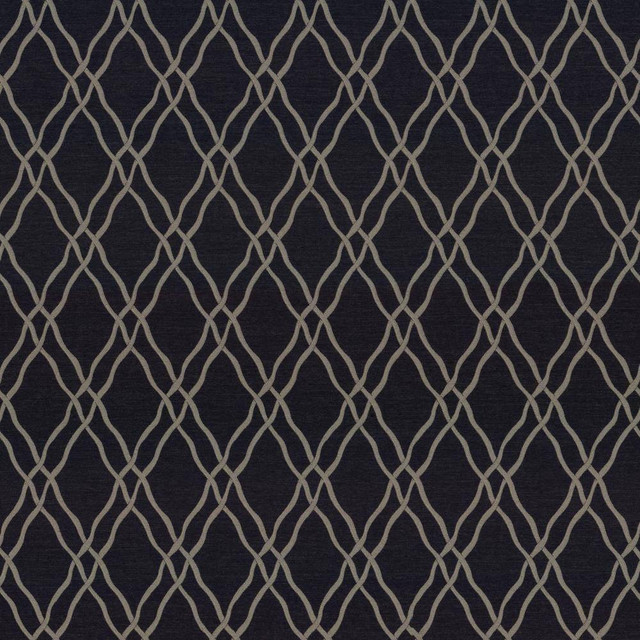Kasmir Fabric Meander Trellis Charcoal 5068 CHINA 15,000 Wyzenbeek Double Rubs H: 3 4/8 inches, V:7 6/8 inches 56 - 57 - My Fabric Connection - Kasmir