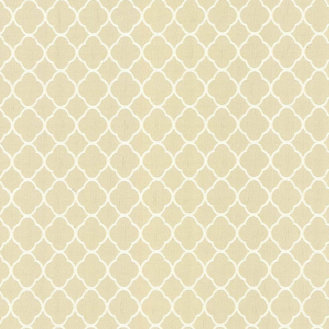 Kasmir Fabric Quatrefoil Maze Parchment 5083 CHINA 6,500 Wyzenbeek Double Rubs H: 1 6/8 inches, V:1 6/8 inches 54 - My Fabric Connection - Kasmir