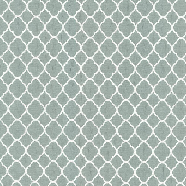 Kasmir Fabric Quatrefoil Maze Spa 5089 CHINA 6,500 Wyzenbeek Double Rubs H: 1 6/8 inches, V:1 6/8 inches 54 - My Fabric Connection - Kasmir