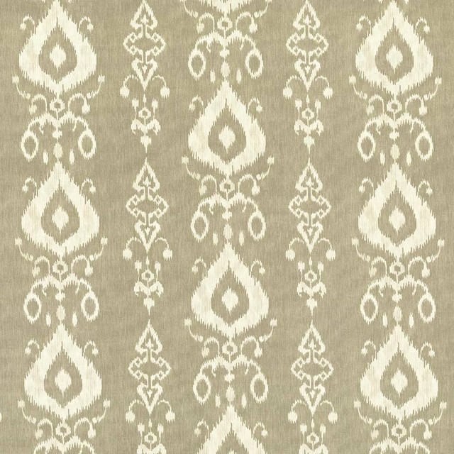 Kasmir Fabric Raga Ikat Sand Dollar 5062 TURKMENISTAN 15,000 Wyzenbeek Double Rubs H: 27 inches, V:13 4/8 inches 54 - 55 - My Fabric Connection - Kasmir