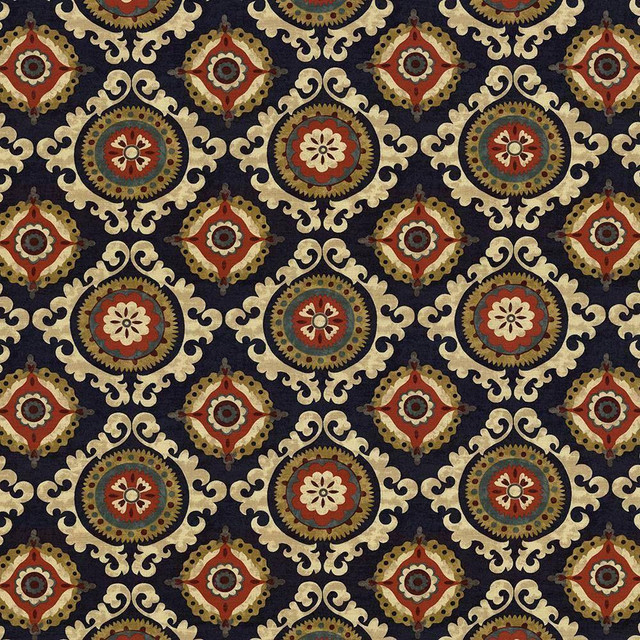 Kasmir Fabric San Mateo Indigo 5081 PAKISTAN 15,000 Wyzenbeek Double Rubs H: 27 inches, V:25 2/8 inches 54 - 55 - My Fabric Connection - Kasmir