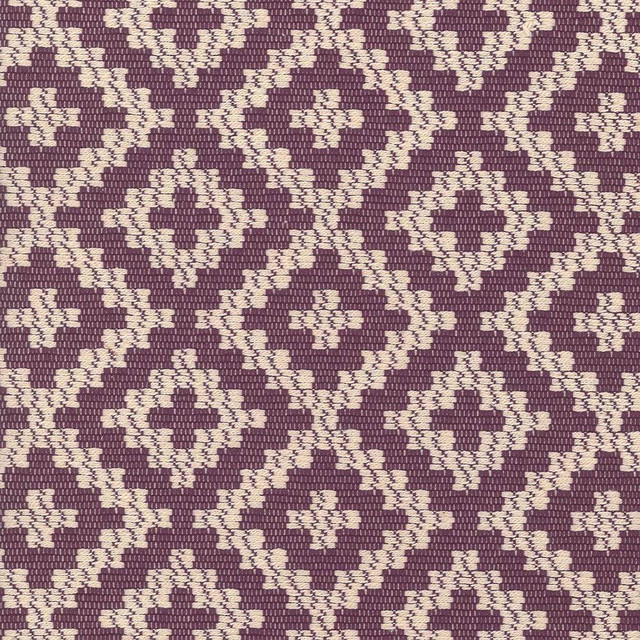 Kasmir Fabric Sibley Diamond Plum 1440 CHINA 9,000 Wyzenbeek Double Rubs H: 4 6/8 inches, V:3 2/8 inches 55 - 57 - My Fabric Connection - Kasmir