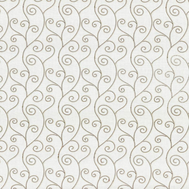 Kasmir Fabric Swoop Off White 1443 INDIA Not Tested H: 6 4/8 inches, V:9 4/8 inches 55 - My Fabric Connection - Kasmir