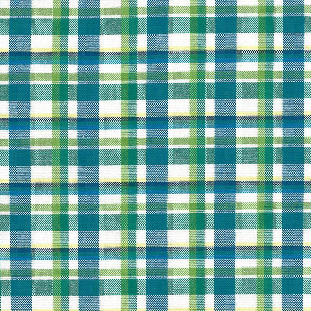 Kasmir Fabric Tamron Plaid Isle Waters 5073 INDIA 30,000 Wyzenbeek Double Rubs H: 2 inches, V:2 inches 54 - My Fabric Connection - Kasmir