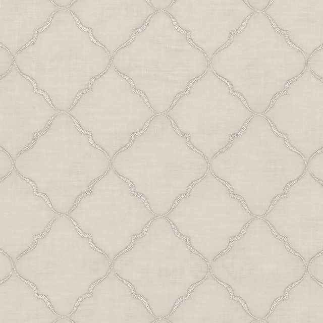 Kasmir Fabric Tandoori Sheer Silver 5077 TURKEY Not Tested H: 3 2/8 inches, V:3 2/8 inches 58 - 59 - My Fabric Connection - Kasmir
