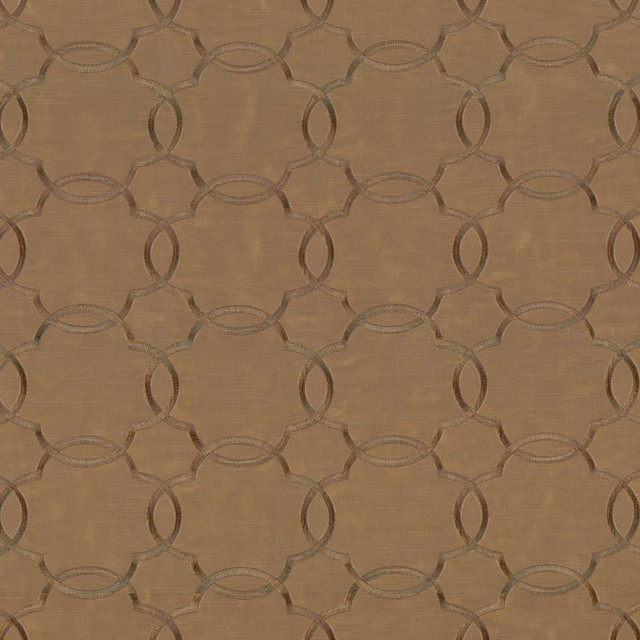 Kasmir Fabric Zara Trellis Hazelnut 5069 CHINA Not Tested H: 4 1/8 inches, V:3 6/8 inches 57 - 58 - My Fabric Connection - Kasmir