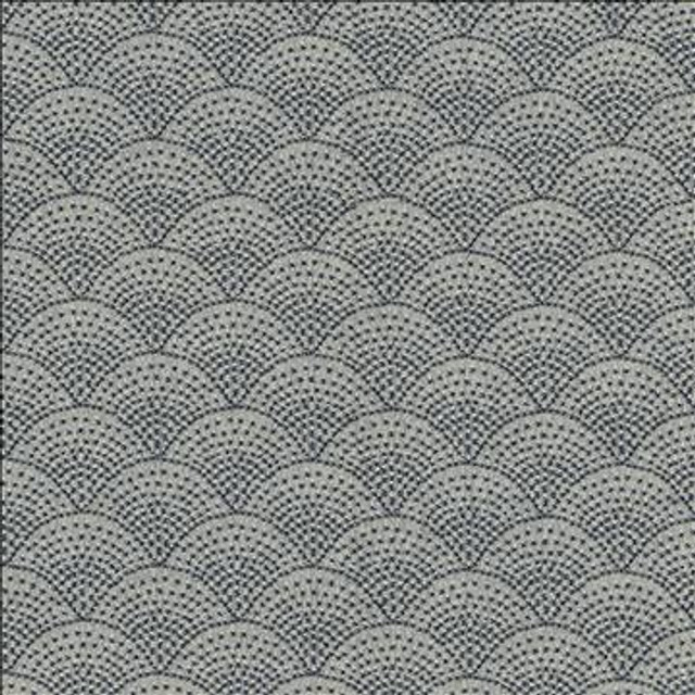 Kasmir Fabric Fishscales Slate 5125 80% Recycled Cotton 20% Polyester USA 9,000 Wyzenbeek Double Rubs H: 4 6/8 inches, V: 3 6/8 inches 54 - My Fabric Connection - Kasmir