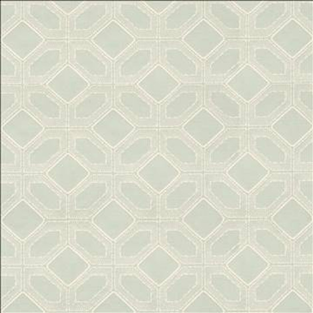 Kasmir Fabric Latticework Vapor 1450 47% Cotton 39% Polyester 14% Rayon INDIA 15,000 Wyzenbeek Double Rubs H: 6 4/8 inches, V: 6 inches 56 - My Fabric Connection - Kasmir