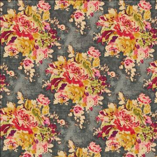 Kasmir Fabric Vogue Bouquet Charcoal