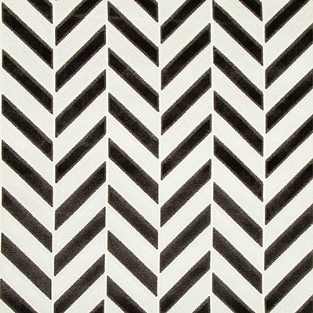 Kravet Couture Fabric Pinnacle Velvet Ivory/Noir