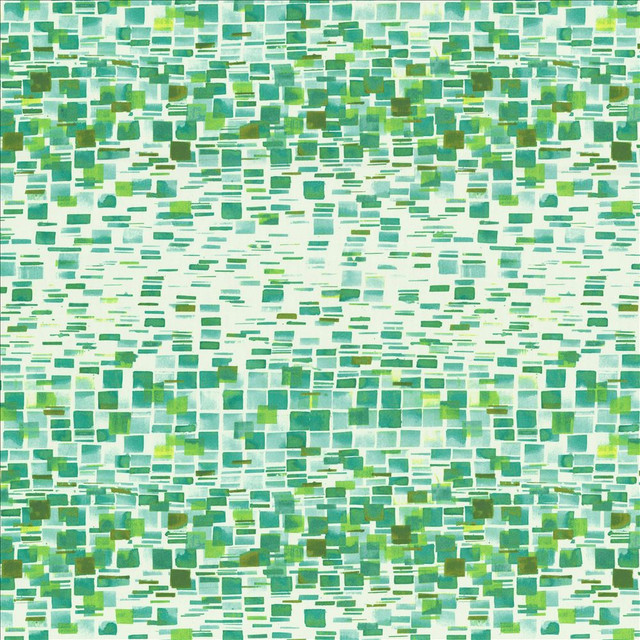 Kasmir Fabric Cubic Green 5154 100% Cotton SPAIN 51,000 Wyzenbeek Double Rubs Horizontal: 27 inches and Vertical: 27 inches 54 - My Fabric Connection -