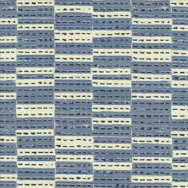 Kasmir Fabric Saddle Up Blue 5143 42% Rayon 35% Polyester 23% Acrylic USA 30,000 Wyzenbeek Double Rubs Horizontal: 14 2/8 inches and Vertical: 17 6/8 inches 53 - My Fabric Connection -