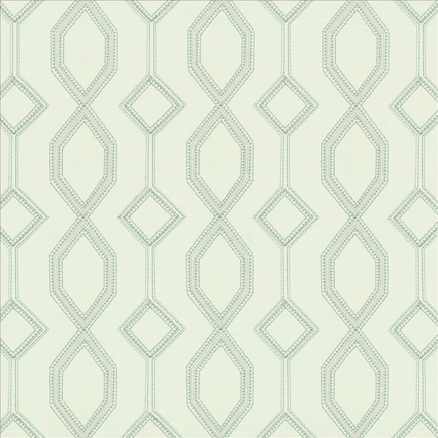 Kasmir Fabric Station Aqua 5156 100% Cotton INDIA 30,000 Martindale Cycles Horizontal: 8 4/8 inches and Vertical: 7 4/8 inches 54 - My Fabric Connection -
